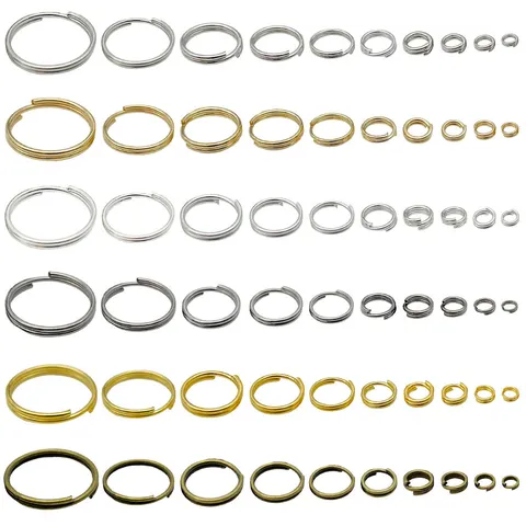 Iron Double Split Jump Rings For DIY Jewelry Making Bracelet Necklace Keychain Connection Findings Accessories Multi Color Various Sizes