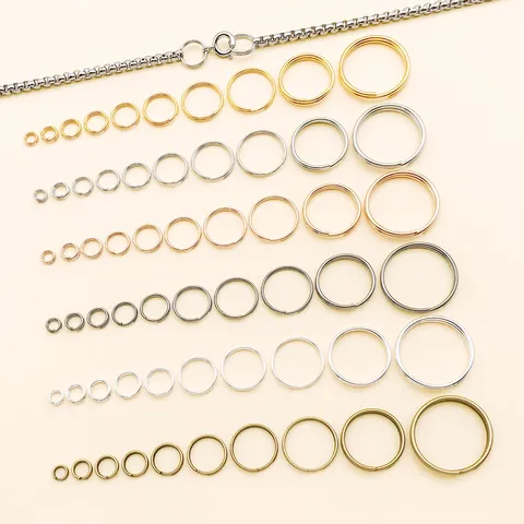 Iron Double Split Jump Rings For DIY Jewelry Making Bracelet Necklace Keychain Connection Findings Accessories Multi Color Various Sizes
