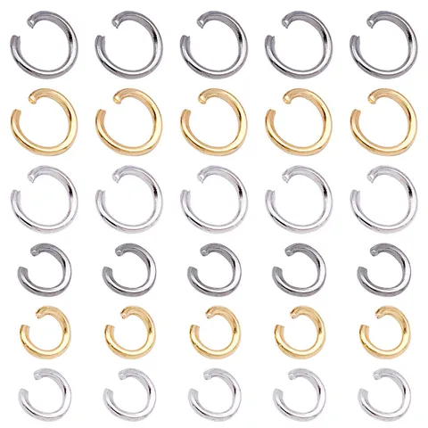 18K Gold Plated Copper Open Jump Rings Real Gold Plating Handmade Keychain Necklace Bracelet DIY Jewelry Findings Connector Accessories