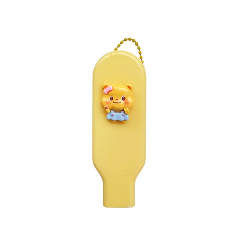 Tragbare Faltbare Haarbürste Süßer Cartoon Bär Taschenbürste Kompakter Reise Haarkamm Mit Perlenkette Für Kinder Damen