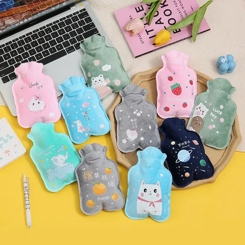 Süße Cartoon Flanell Wärmflasche Klein Weiche Plüsch Handwärmer Winter Warme Wasserflasche