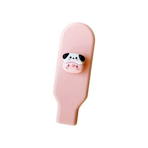 Brosse à Cheveux Pliante Portable Conception Mignonne D'Animal de Dessin Animé Dents Douces Mini Peigne de Poche avec Lanière de Perles