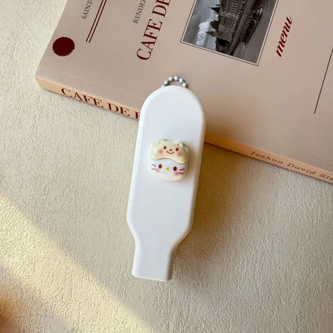 Brosse à Cheveux Pliante Portable Conception Mignonne D'Animal de Dessin Animé Dents Douces Mini Peigne de Poche avec Lanière de Perles