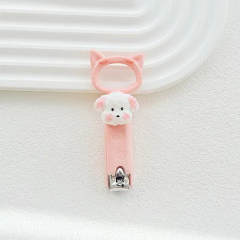 Cute Cartoon Puppy Nail Clipper Portable Anti Splashing Stainless Steel Manicure Tool For Student Daily Care