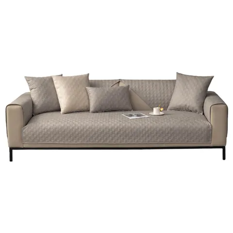 Waterproof Technical Fabric Sofa Mat Minimalist Scratch Resistant Solid Color Quilted Couch Protector Living Room Furniture Cover
