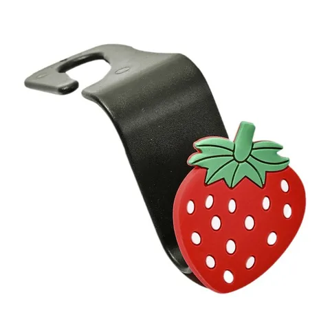 Süßer Cartoon Auto Kopfstütze Haken Rücksitz Organizer Multifunktionaler Plastik Haken Süßes Obst Tier Design Innenausstattung Zubehör