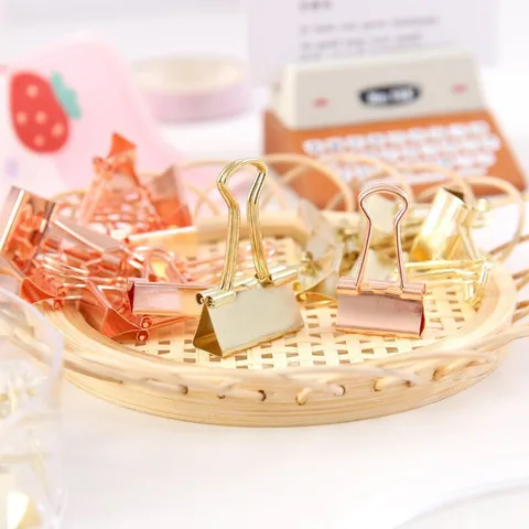 Multifunctional Metal Binder Clips Paper Clips And Push Pins Stationery Set Cute Office Desk Accessories