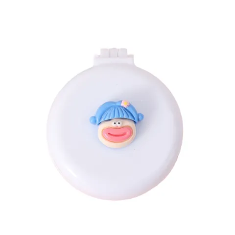 Peigne à Coussin d'Air Pliable Portable Avec Miroir Mini Mignonne Poupée Dessin Animé Brosse à Cheveux pour Femmes Soins Quotidiens