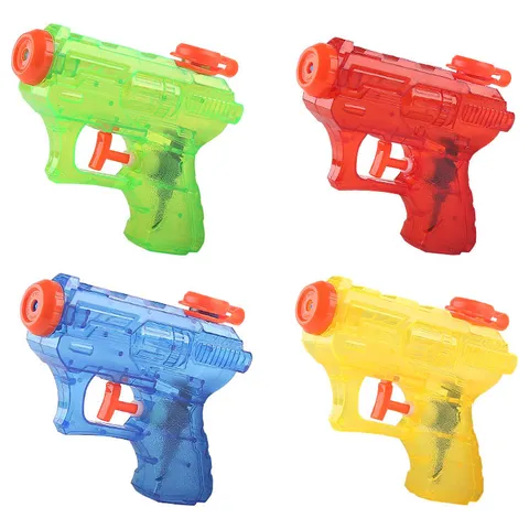 Kids Mini Transparent Water Gun Summer Outdoor Water Fighting Toy Portable Plastic Water Spray Toy For Children Beach Party