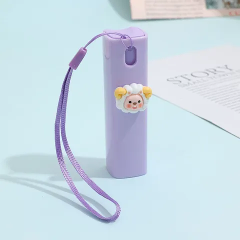 Portable Mini Spray Bottle Cute Cartoon Animal Travel Refillable Perfume Lotion Container With Lanyard