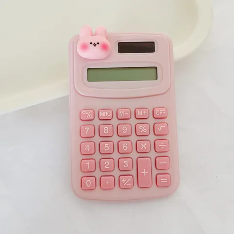 Mini Süßer Cartoon Taschenrechner Tragbarer Elektronischer Rechner Mit Klarem Display Süße Tierfigur Für Büro Schule
