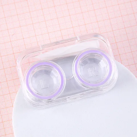 Draagbaar Transparant Contactlenzenetui Minimalistisch Klappend Dekselontwerp Contactlenzen Metgezeldoos Opslag