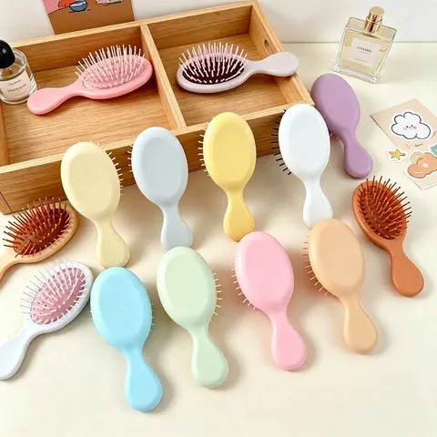 Portable Mini Air Cushion Comb Kids Student Travel Hair Massage Brush Cute Macaron Color Daily Hairdressing Tool