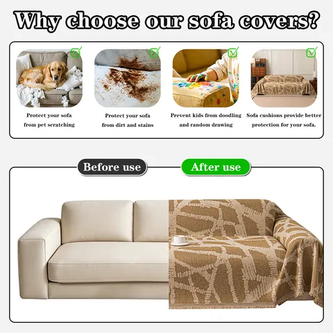 Funda De Manta Para Sofá De Chenilla Con Patrón Geométrico Protector Antirasguños Para Mascotas Con Borlas Manta Decorativa Suave Para Sala De Estar Dormitorio
