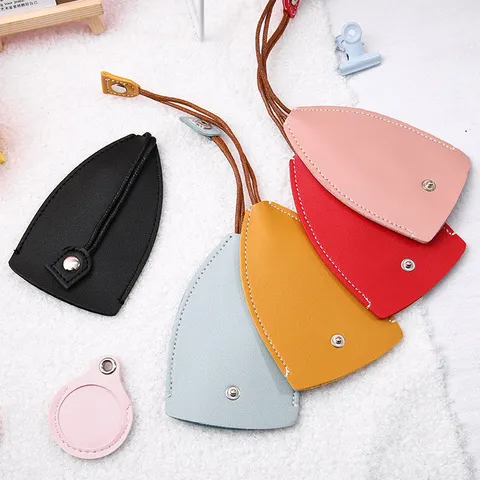 Estuche para Llaves de Cuero PU Funda Protectora Creativa para Llaves de Coche Lindo Portátil Estuche para Tarjetas Extraíble Llavero Multifuncional Monedero