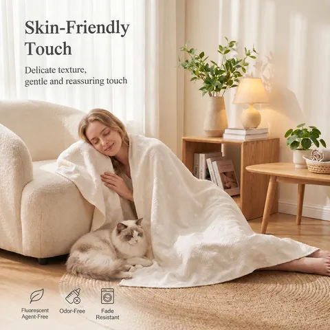 Nordischer Einfarbiger Dreilagiger Gaze-Sofabezug Atmungsaktives Gestreiftes Sofa-Handtuch Alljahres-Sofabezug-Überwurfdecke