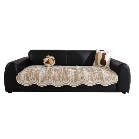Modern Luxury Chenille Sofa Cover Non-Slip Abstract Textured Sectional Sofa Cushion One-Piece Furniture Protector Throw Blanket For Living Room