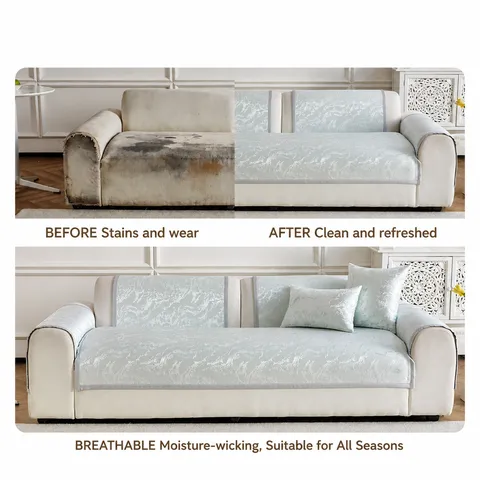 European Minimalist Jacquard Sofa Cushion Non-Slip Polyester Sofa Cover For Living Room Home Decor Decorative Furniture Protector