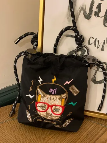 Bestickte Kordelzug Umhängetasche Oxford Gewebe Japanisches Nischen Design Lässige Tote Bag Modische Handtasche Für Damen
