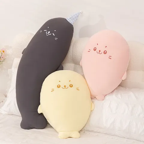 Soft Cute Seal Plush Toy Pillow Stuffed Animal Pillow Cute Sleeping Pillow For Bed Room Home Decor