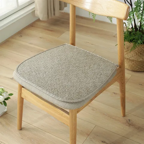 Modern Minimalistisch Polyester Kühl Stuhlkissen Einfarbig Rattan Textur Rutschfest Esszimmer Sitzkissen Kissen Matte Für Zuhause Küche Büro
