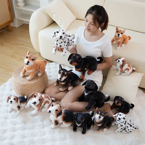Simulation Cute Shiba Inu Puppy Plush Toy Stuffed Animal Soft Dog Doll Sofa Bay Window Ornament Home Decor Kids Gift