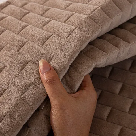 Warm Dik Kristal Fluweel Bankhoes Antislip Ruitjes Gewatteerde Bankkussen Anti-Kras Meubels Beschermer Eendelige Bankhoes Huis Decoratie