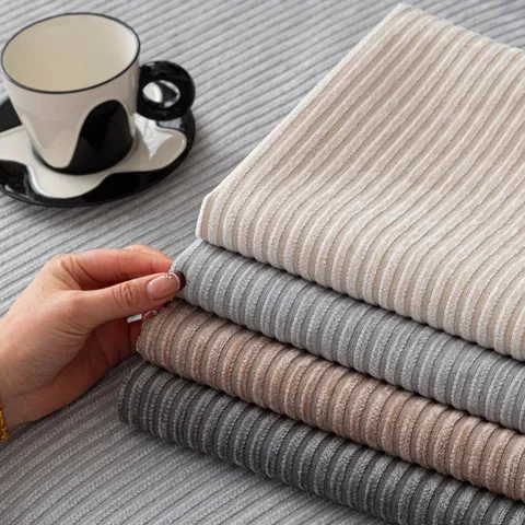 Chenille Gestreiftes Sofakissen Modern Minimalistisch Rutschfeste Couchbezug Anti-Kratz Waschbare Möbel Schutz Handtuch Für Wohnzimmer