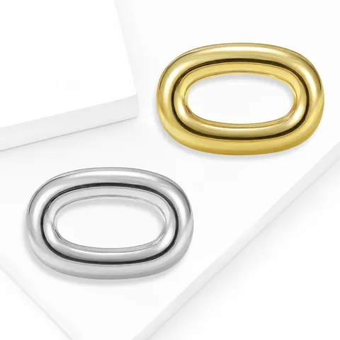 Minimalist Stainless Steel Double Oval Ring Brooch For Women Men Geometric Collar Pin Suit Jacket Vest Accessory Gold Silver Plated Lapel Pin Jewelry