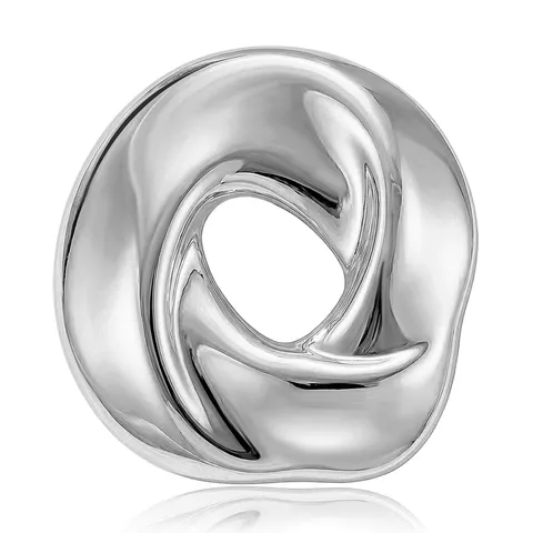 Fashion Stainless Steel Twisted Ring Brooch For Men Women Minimalist Geometric Shirt Collar Pin Accessory Gold Silver