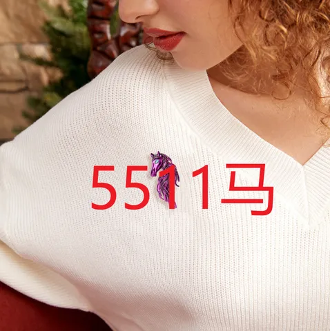 Trendy Spilla di Cavallo in Lega con Strass Unisex Galvanico Animale dello Zodiaco Spille Stile Occidentale Accessori per Abbigliamento