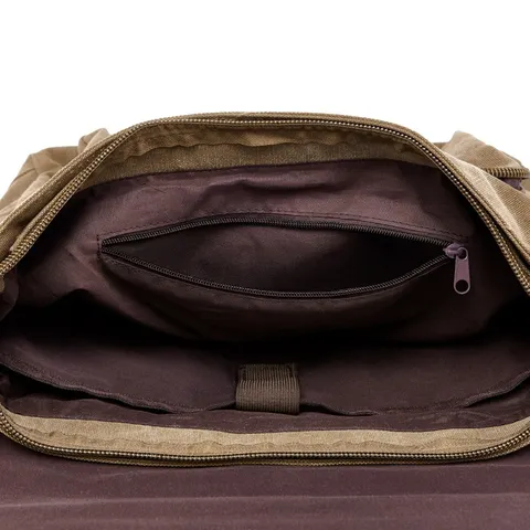 Men's Canvas Crossbody Bag Casual Vintage Messenger Bag Business Commute Shoulder Bag Large Capacity