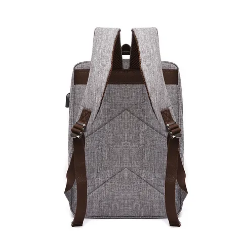 Asstiko Minimalistiko Adiavroto Sakidio Platis USB Fortisi Takidi Sholeio Tsanta Unisex Moda Casual Kathimerino