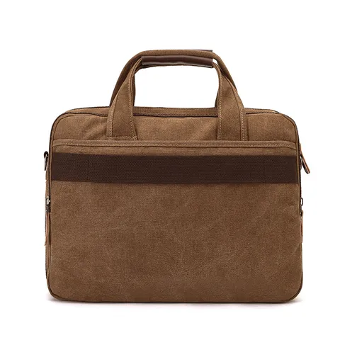 Borsa da Lavoro in Tela da Uomo Borsa per Laptop Vintage Casual Borsa a Tracolla Multitasche