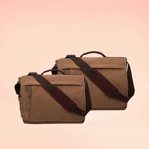 Andriki Canvas Tsanta Omou Megalis Choritikotitas Crossbody Messenger Tsanta Vintage Business Xartofylakas gia Laptop