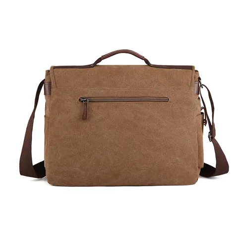 Andriki Canvas Tsanta Omou Megalis Choritikotitas Crossbody Messenger Tsanta Vintage Business Xartofylakas gia Laptop