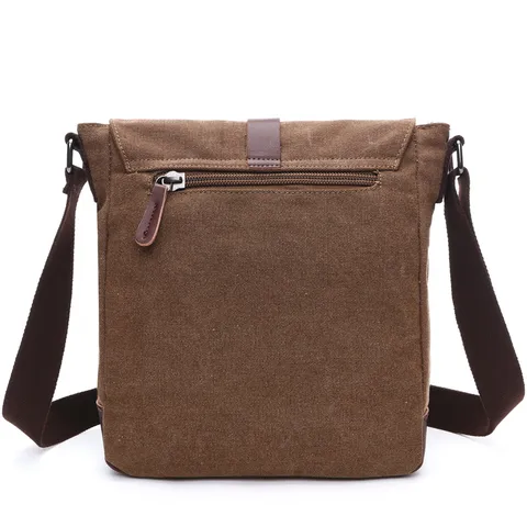 Ανδρική Τσάντα Χιαστί από Καμβά Vintage Casual Messenger Bag Τσάντα Ώμου με Πολλαπλές Τσέπες Για Επαγγελματικά Ταξίδια Καθημερινά