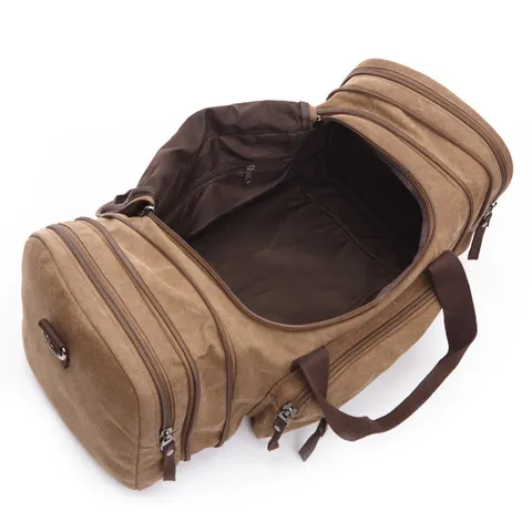 Μεγάλη Χωρητικότητα Καμβάς Ταξιδιού Duffel Τσάντα Vintage αδιάβροχη Casual Τσάντα Αποσκευών Για Υπαίθρια Αθλήματα Σαββατοκύριακο Άνδρες Γυναίκες