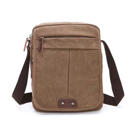 Andriko Retro Moda Canvas Messenger Bag Casual Shoulder Bag Travel Crossbody Bag Business Commuter Bag Vintage Handbag