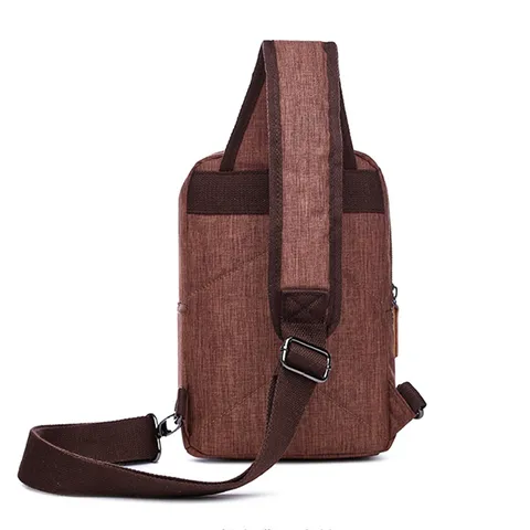 Andriki Casual Canvas Tsanta Sthtous Monohwromi Moda Sling Bag Taxidi Epicheirisi Crossbody Tsanta Kathimerini