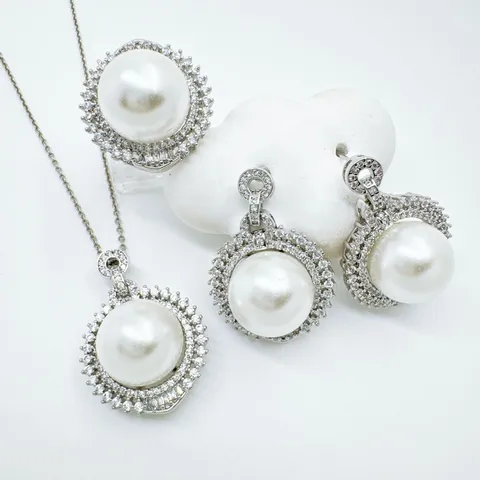 Gold Plated DIY Jewelry Making Accessories S925 Sterling Silver Post Rhinestone Empty Setting Artificial Pearl Pendant Earrings Ring For Women