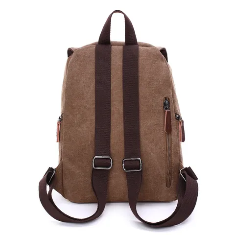 Unisex Σακίδιο Καμβά Casual Daypack Ρετρό Σχολική Τσάντα Ελαφρύ Ταξίδι Rucksack Για Κολλέγιο Καθημερινή Xρήση