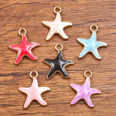 Stella Marina Ciondoli in Lega Smalto Animale Marino Pendenti per Creazione Gioielli Fai da Te Collana Braccialetto Accessori