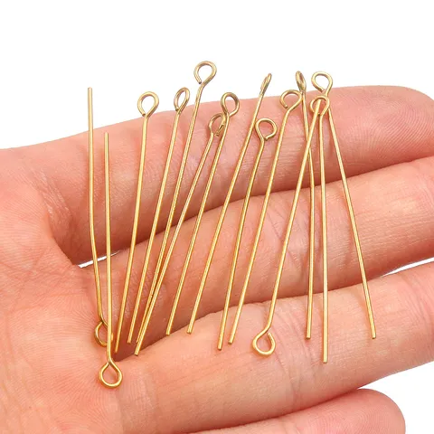 Clous à Œillet en Acier Inoxydable Accessoires de Création de Bijoux DIY Métal Or Argent pour Bracelets Colliers