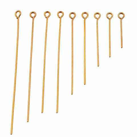 Stainless Steel Eye Pins Jewelry Making Findings DIY Metal Pins For Bracelets Necklaces Earring Gold Silver Accessories