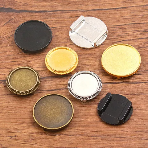 Runde Legierung Anhänger Tablett Lünette Basis Zubehör Für DIY Armband Halskette Schmuckherstellung Geometrische Minimalistische Accessoires