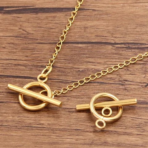 Stainless Steel Toggle Clasp Round Smooth OT Buckle For DIY Necklace Bracelet Making Findings Handmade Jewelry Accessories Gold Silver