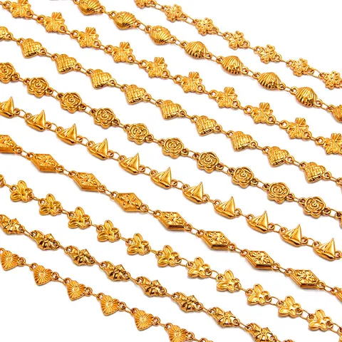 50cm Edelstahl DIY Kette Halskette Zubehör Blume Herz Schmetterling Krabbe Gliederkette Charms Für Schmuckherstellung DIY Ergebnisse
