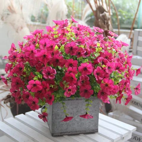Mazzo di Fiori in Seta Artificiale Composizione Floreale Falsa Realistica Per Decorazione Casa Matrimonio Festa Centrotavola