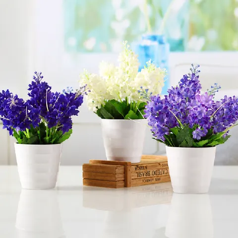 Fiori di Seta di Giacinto Artificiale 5 Punte Finto Bouquet di Fiori per Festa di Matrimonio Decorazione Della Casa Pianta di Simulazione